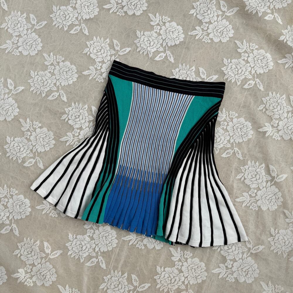 Ohne Titel Ribbed Colorblock Knit Skirt Size Small